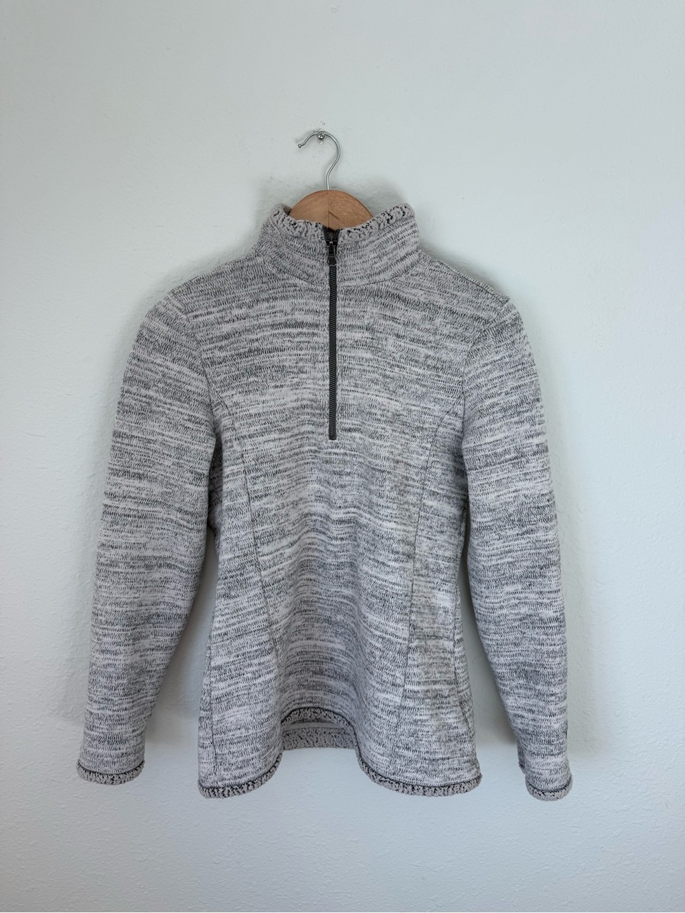 KUHL Alaska Quarter Zip Fleece Pullover Sweatshirt Women's Medium Gray - Picture 2 of 7